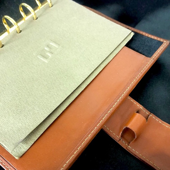 FENDI PEQUIN PECAN Striped Agenda Binder Passport Holder Credit Card Wallet - Picture 8 of 12